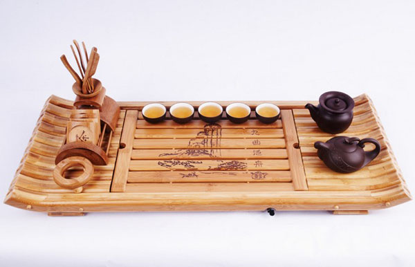 竹茶具，精美竹茶盤